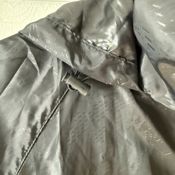 Kate Kasin hooded zipup windbreaker, packable, size L, black, EUC - Picture 4 of 7